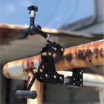 Brinno ACC1000P Industrial Clamp Mounted on Steel Beam for Time Lapse Camera Setup