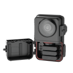Brinno ATH5000 housing with internal view showing camera and dual battery pack in weather-sealed compartment