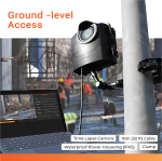 Brinno BCC2000 plus time lapse camera mounted on pole with waterproof housing and 10m data/power cable for ground-level access