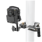 Brinno TLC2020-C time lapse camera placed in green leaves for outdoor use, with waterproof Housing