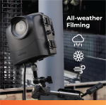 Brinno BCC2000 plus time lapse camera mounted on pole with waterproof housing and 10m data/power cable for ground-level access