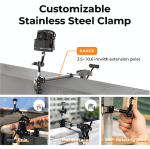 Brinno stainless steel camera clamp – adjustable mount for time lapse construction documentation