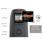 Brinno BCC300 camera interface showing user-friendly menu with daily schedule timer settings