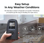 Brinno TLC300 time lapse camera live display and multilingual setup for all weather use