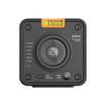 Front and side view of Brinno TLC5000 time lapse camera with lens dial and built-in spirit level