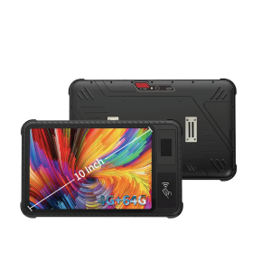 WT860 front and rear view showing 10-inch display, 4G LTE capability, and 64GB internal storage in rugged industrial housing