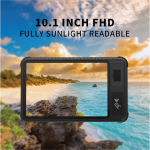 WT860 rugged tablet featuring a 10.1-inch Full HD display with anti-glare coating and full sunlight readability, perfect for outdoor use