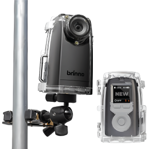 Brinno BCC300 time lapse camera with clear waterproof housing and mounting kit for outdoor projects